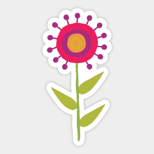 Groovy Abstract Flower Sticker